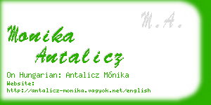 monika antalicz business card
